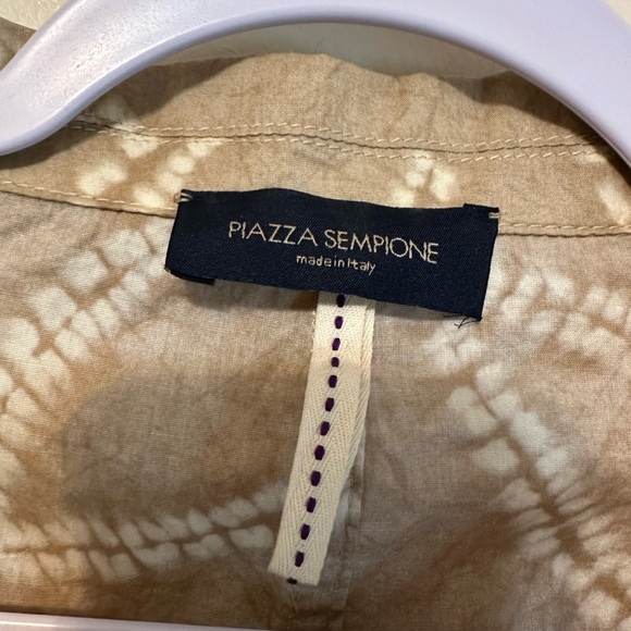 Piazza Sempione Jacket IT 42 Beige Sand Dollar Print Lightweight Summer Blazer 6 - Picture 2 of 4